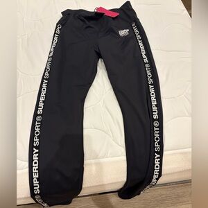 NWTO Superdry Black Leggings, Size Large/10